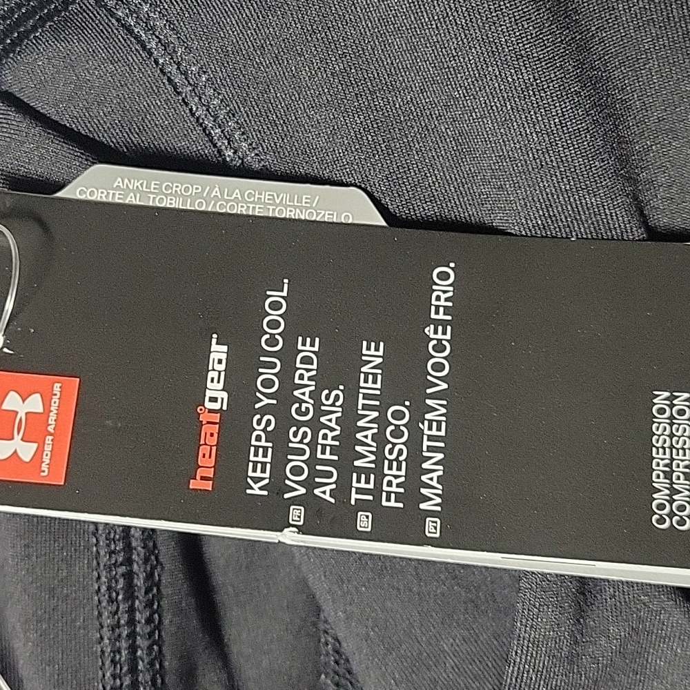 NWT Under Armour Compression Heatgear Ankle Crop Side Mesh Legging LARGE - Picture 4 of 7
